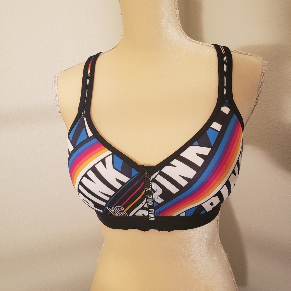 PINK Push Up Sports Bra Sz L